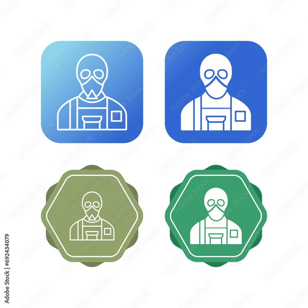Gas Mask Vector Icon Gas Mask Vector Icon