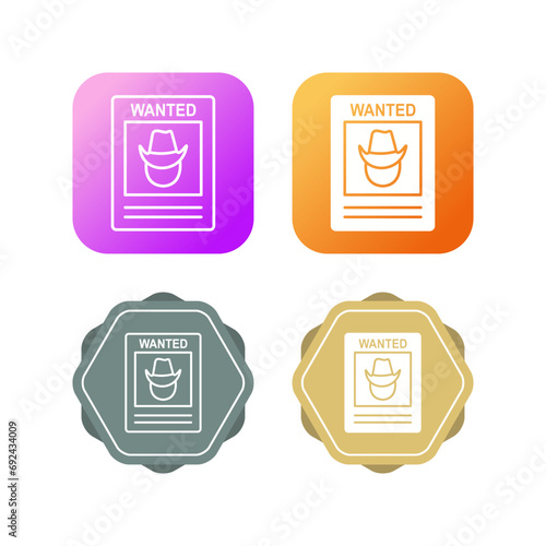 Wanted Poster Vector Icon