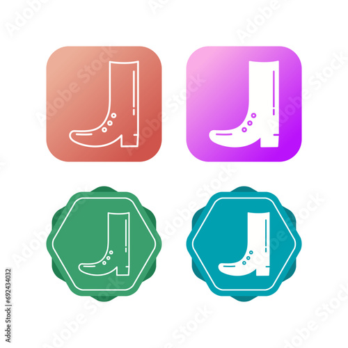 Cowboy Boot Vector Icon