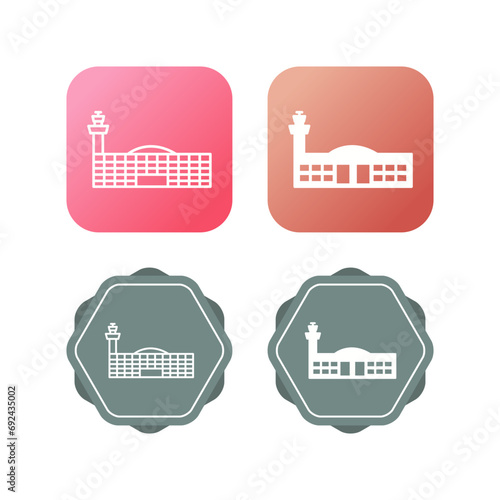 Airport Building Vector Icon