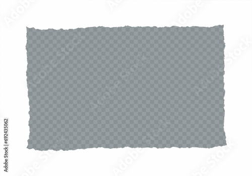 Photo frame with ripped border with transparent background.