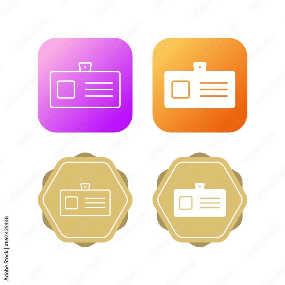 Identity Card Vector Icon