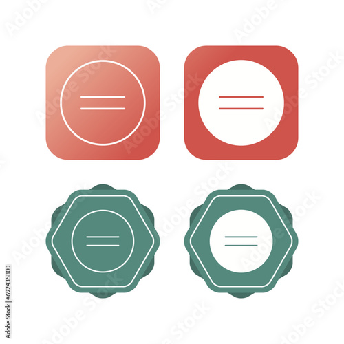 Equal To Vector Icon