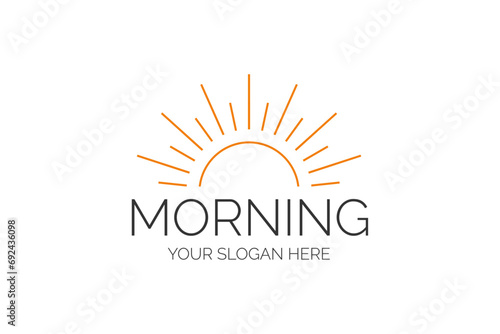 Morning Logo Design Vector Illustration Template