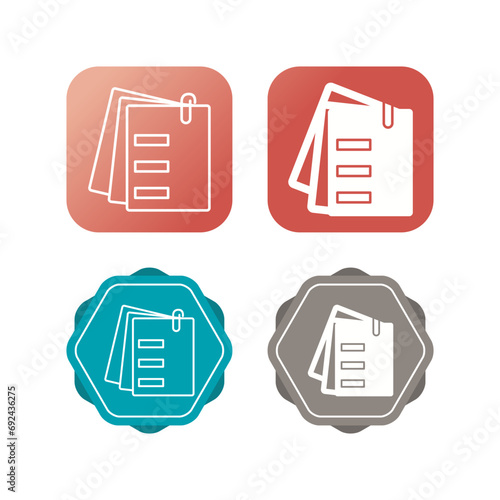 Attached Documents Vector Icon