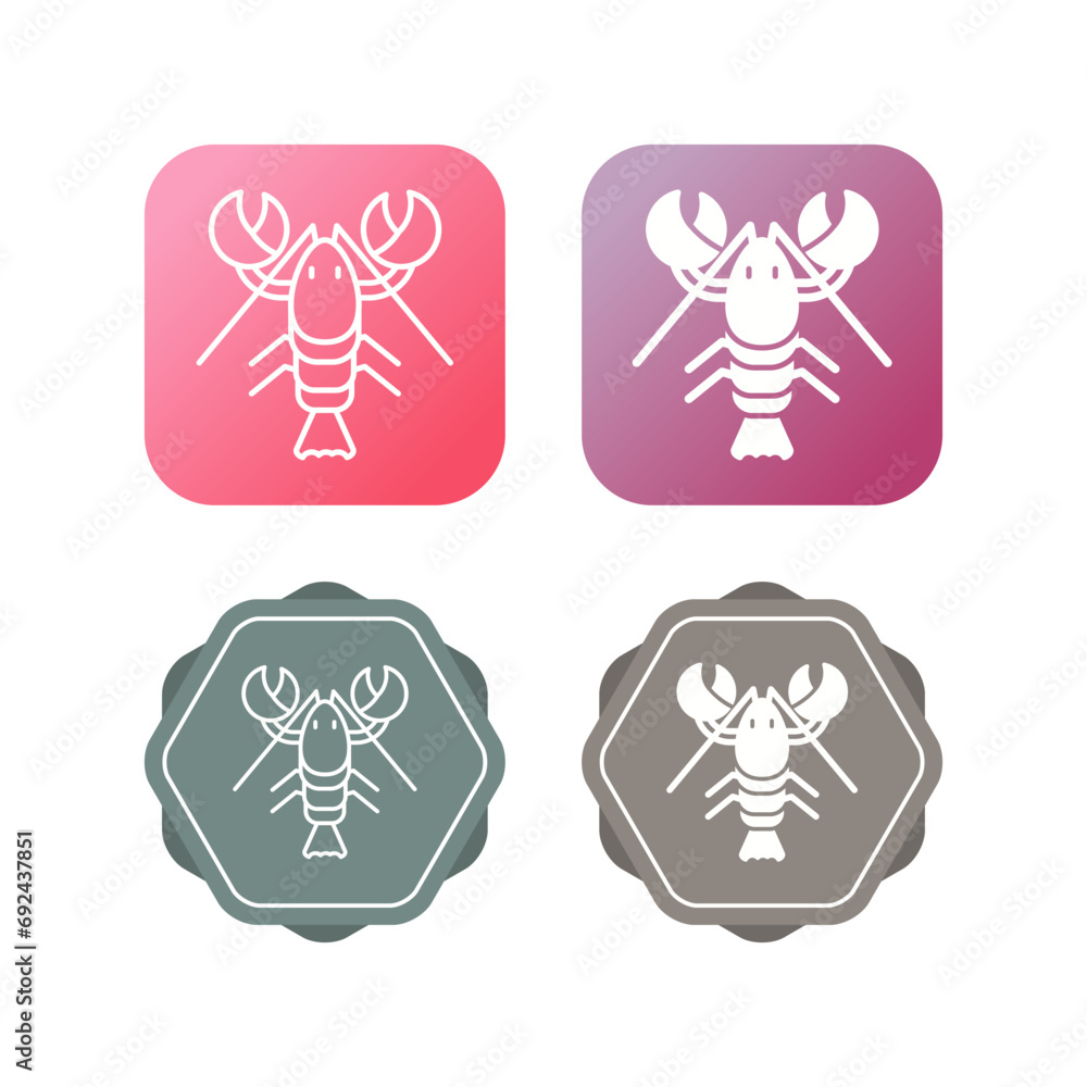 Lobster Vector Icon Lobster Vector Icon