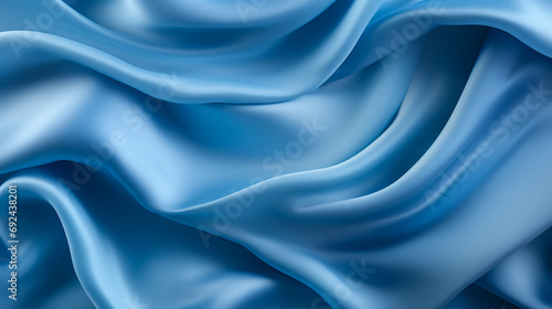 Ocean Blue silk silky satin fabric elegant extravagant luxury wavy shiny luxurious shine drapery background wallpaper seamless abstract showcase backdrop artistic design presentation