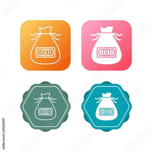 Money Bag Vector Icon