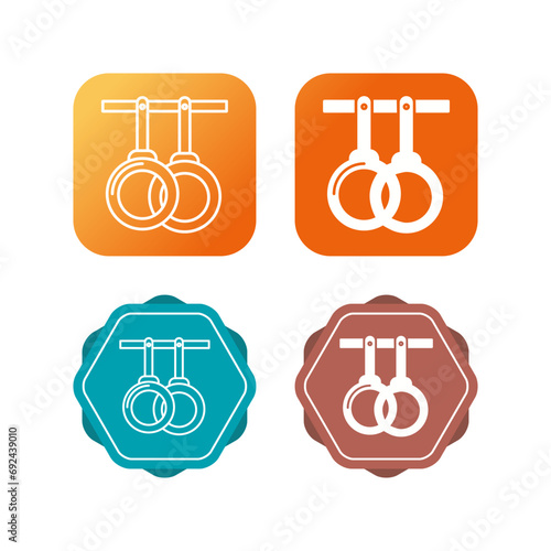 Gym Rings Vector Icon