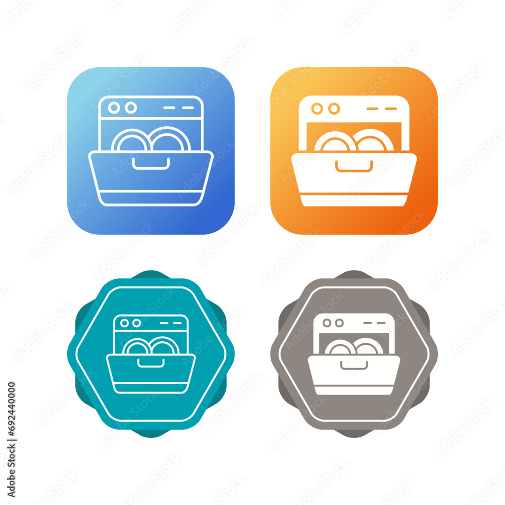 Dishwasher Vector Icon