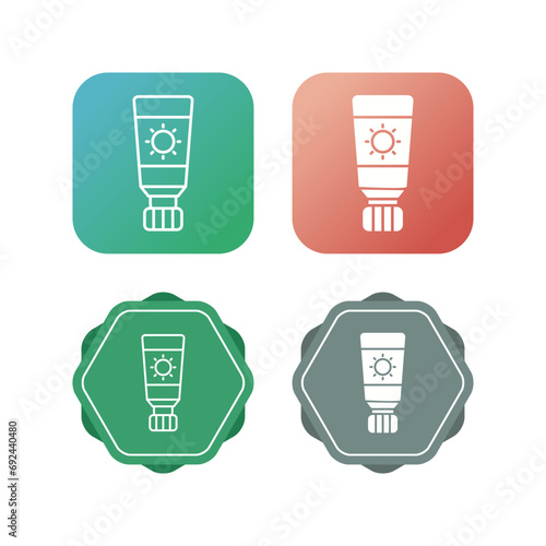 Sunscreen Vector Icon