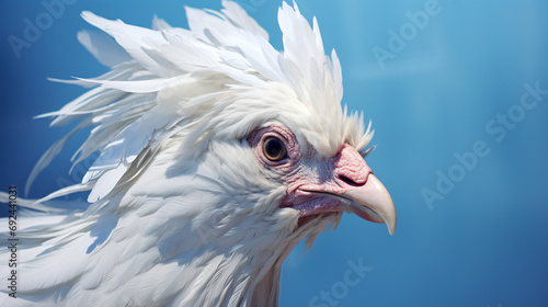 White chicken head Generative AI