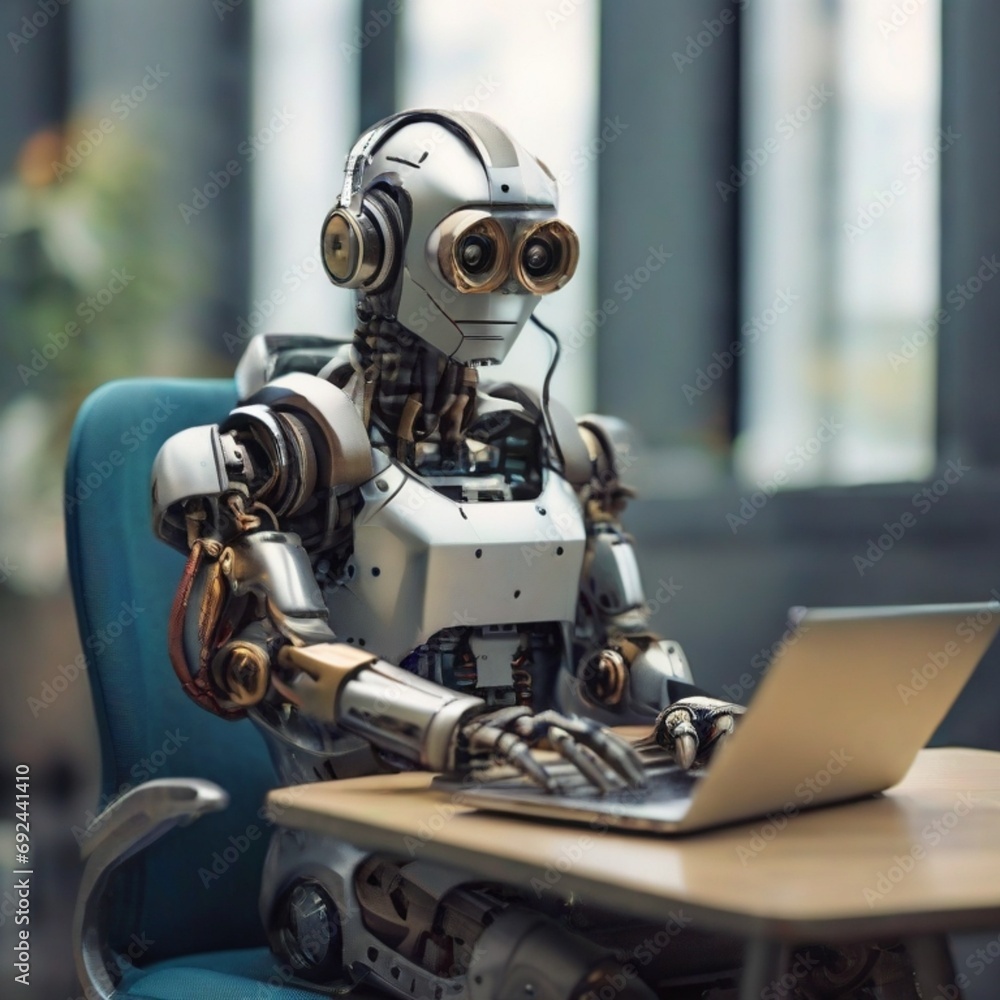 Fototapeta premium robot with clipping path