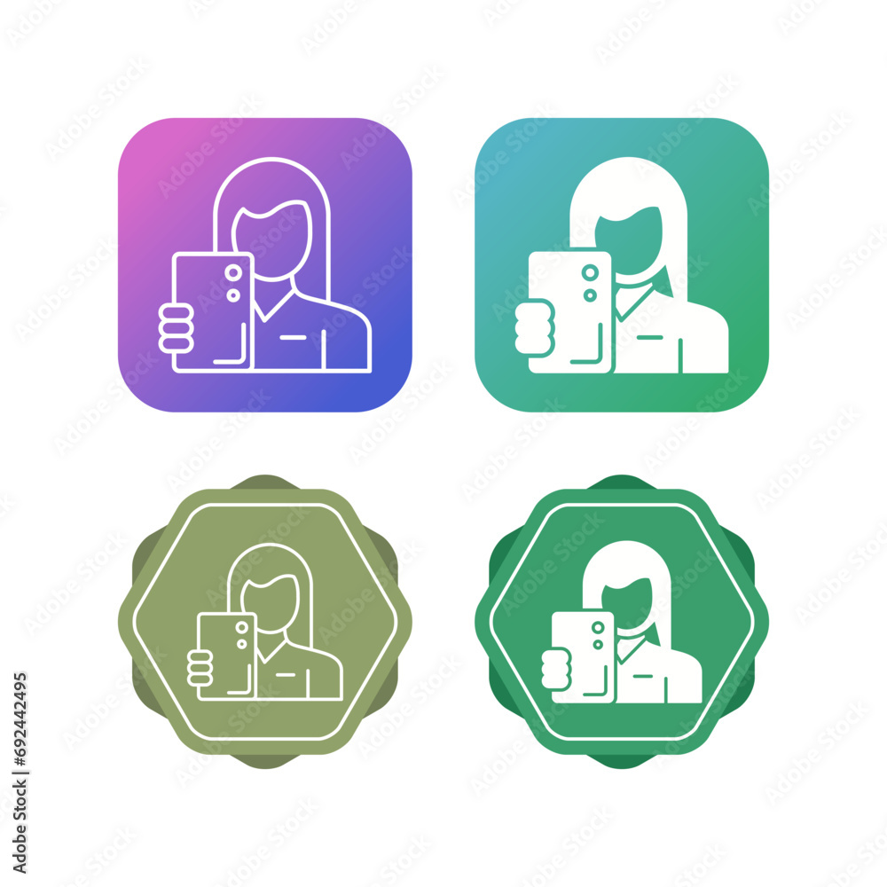 Selfie Vector Icon Selfie Vector Icon
