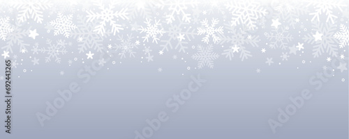 bright banner christmas card with snowflake border vector illustration