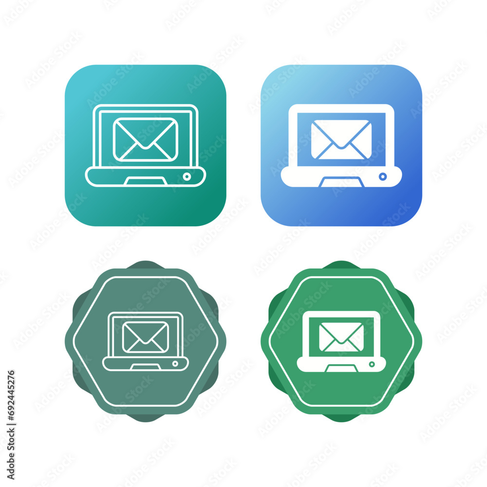 Laptop Mail Vector Icon