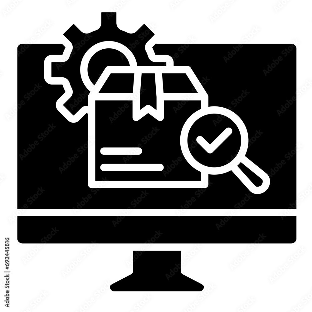 Stock Control Software icon line vector illustration Stock Control Software icon line vector illustration