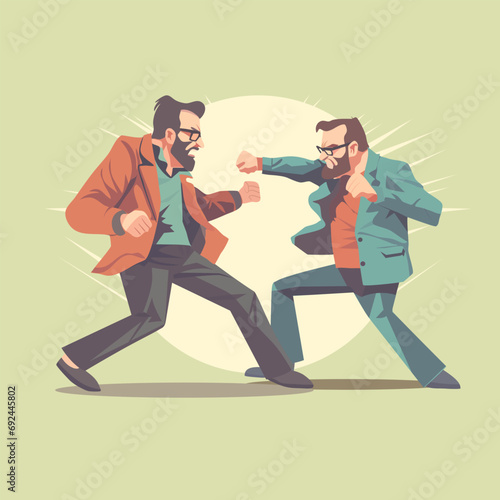 Man an argument or an occasion when someone uses physical force to try to defeat someone get intostart a fight Jeff's always getting intostarting fights photo