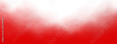 Abstract red diffuse smoke on a horizontal banner. Transparent smoke fog clouds overlay. photo