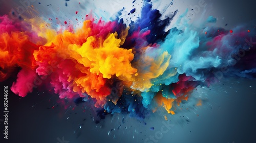Abstract colorful for happy Holi, banner background.