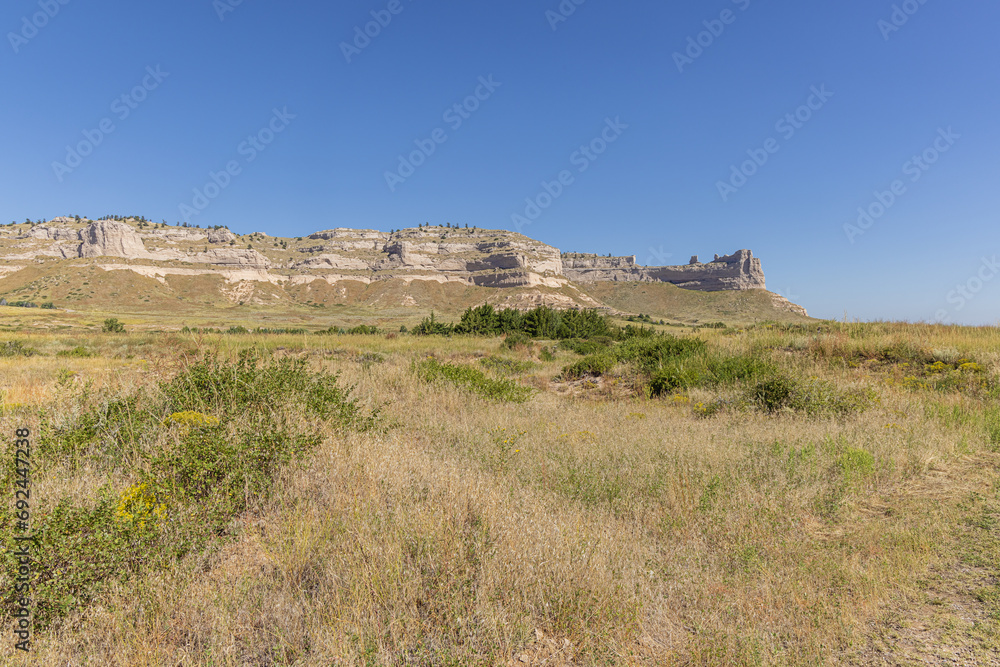 View of Scotts Bluff National Monument, seen from the Oregon Trail View of Scotts Bluff National Monument, seen from the Oregon Trail