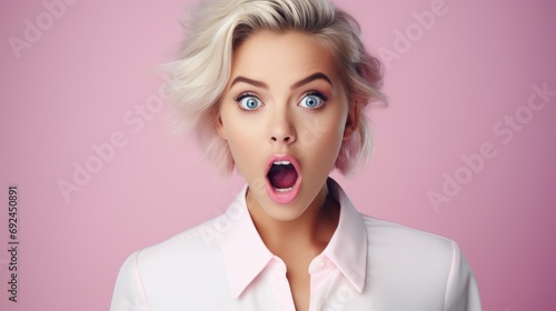 pretty woman surprised