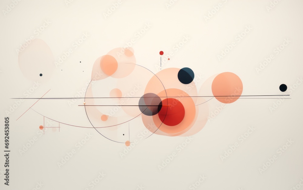 Abstract Background with Overlapping Peach-Toned Geometric Circles Abstract Background with Overlapping Peach-Toned Geometric Circles