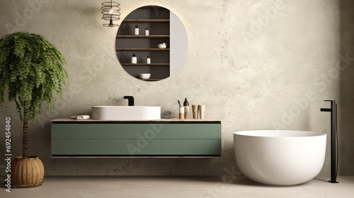 Modern minimalist bathroom