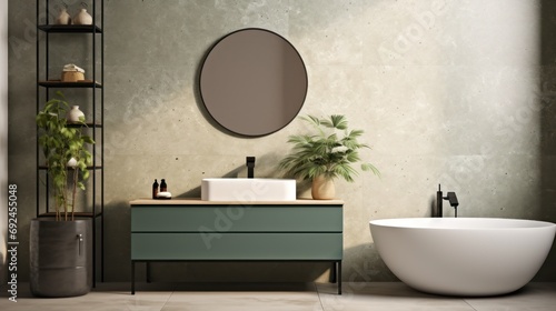 Modern minimalist bathroom