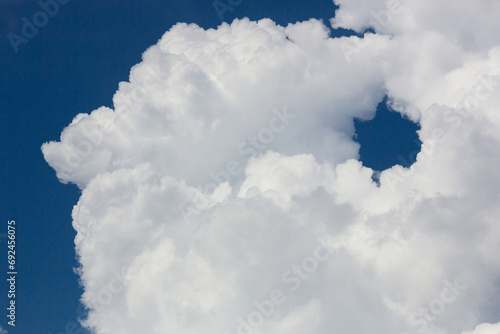 Clouds in the sky on a sunny day