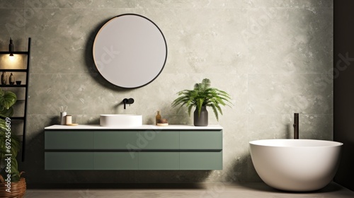 Modern minimalist bathroom