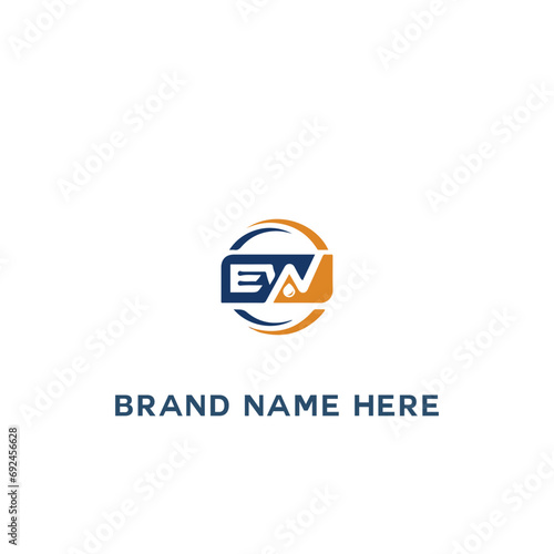 Free Download EW logo. E W design. White EW letter. EW, E W letter logo design. Initial letter EW linked circle uppercase monogram logo. - GFXLoad