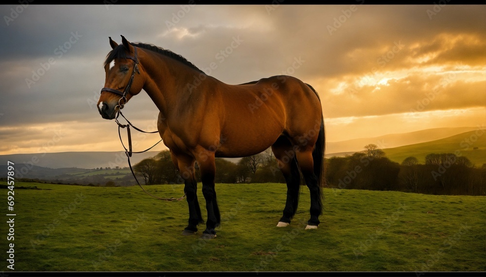 horse at sunset horse at sunset