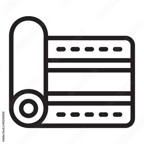 yoga mat line icon