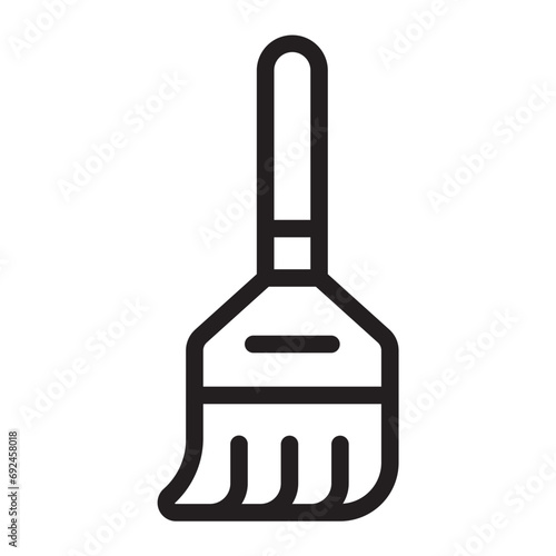 broom line icon