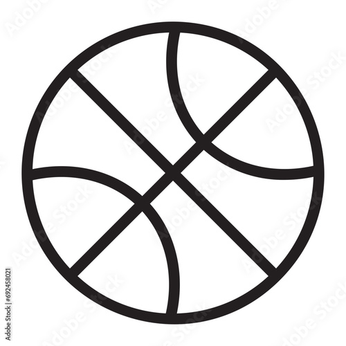 basketball line icon photo