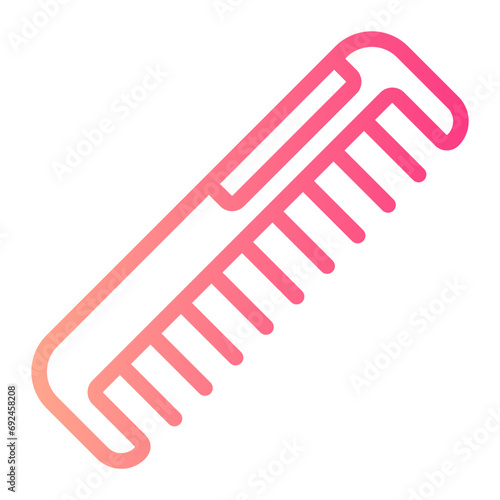 hair comb gradient icon