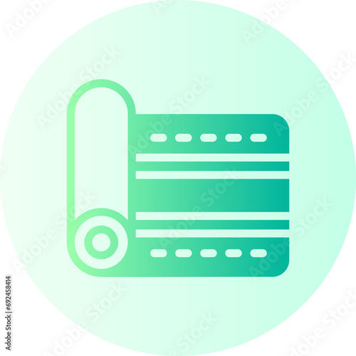 yoga mat gradient icon