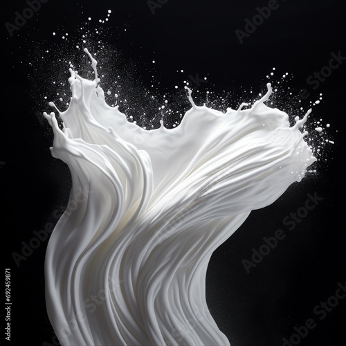 a white liquid splashing in the air