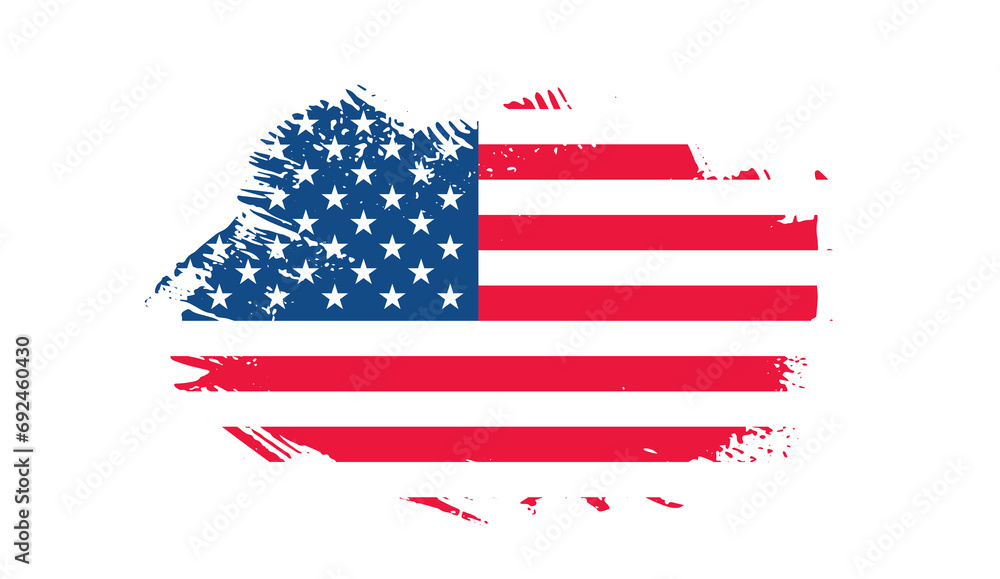 Grunge US Flag brush stroke effect. USA flag brush paint use to 4 of July American President Day. United States of America flag with watercolor paint brush strokes texture or grunge texture design. Grunge US Flag brush stroke effect. USA flag brush paint use to 4 of July American President Day. United States of America flag with watercolor paint brush strokes texture or grunge texture design.
