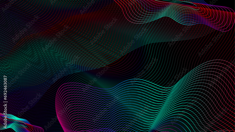 background with holographic waves