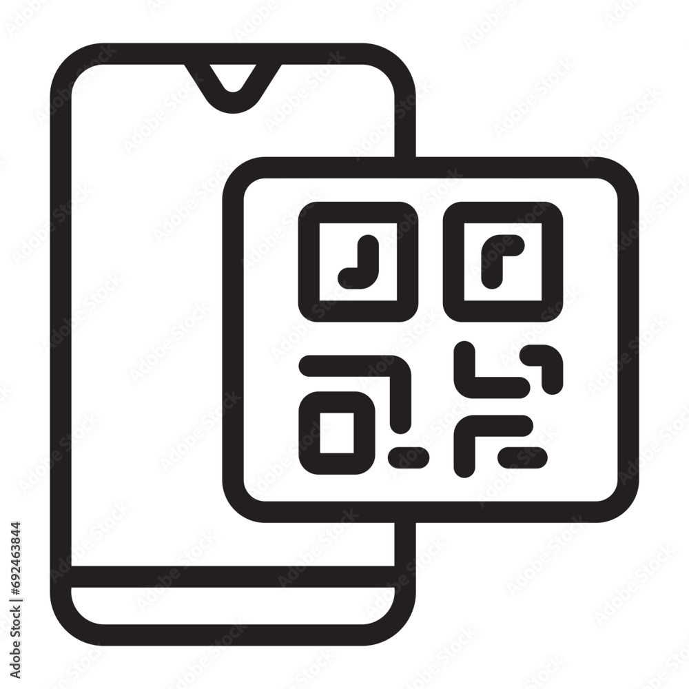 qr scan line icon