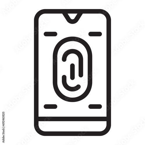 fingerprint line icon