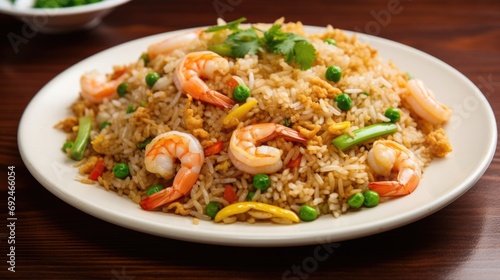 Delicious Chinese Shrimp Fried Rice Take-Out from Popular Eatery - Perfect for On-the-go Treats