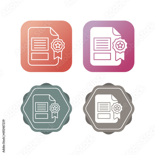 Certificate Vector Icon