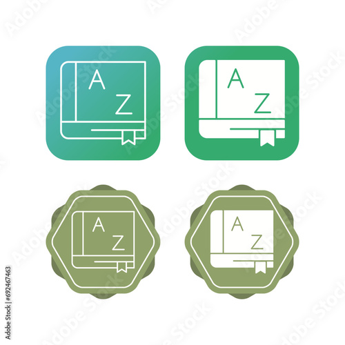 Dictionary Vector Icon