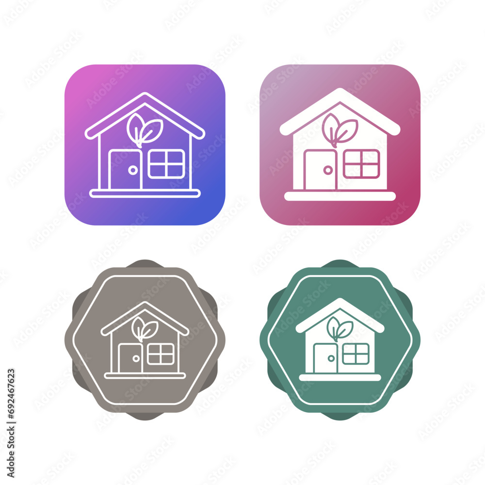 Eco House Vector Icon Eco House Vector Icon