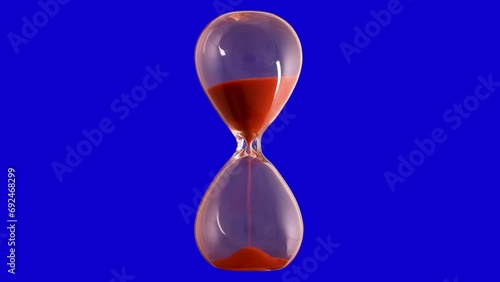 Hourglass blue background, 30 seconds, blue screen