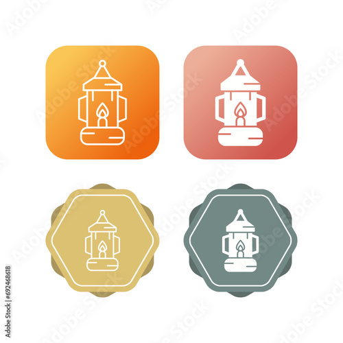 Oil Lamp Vector Icon