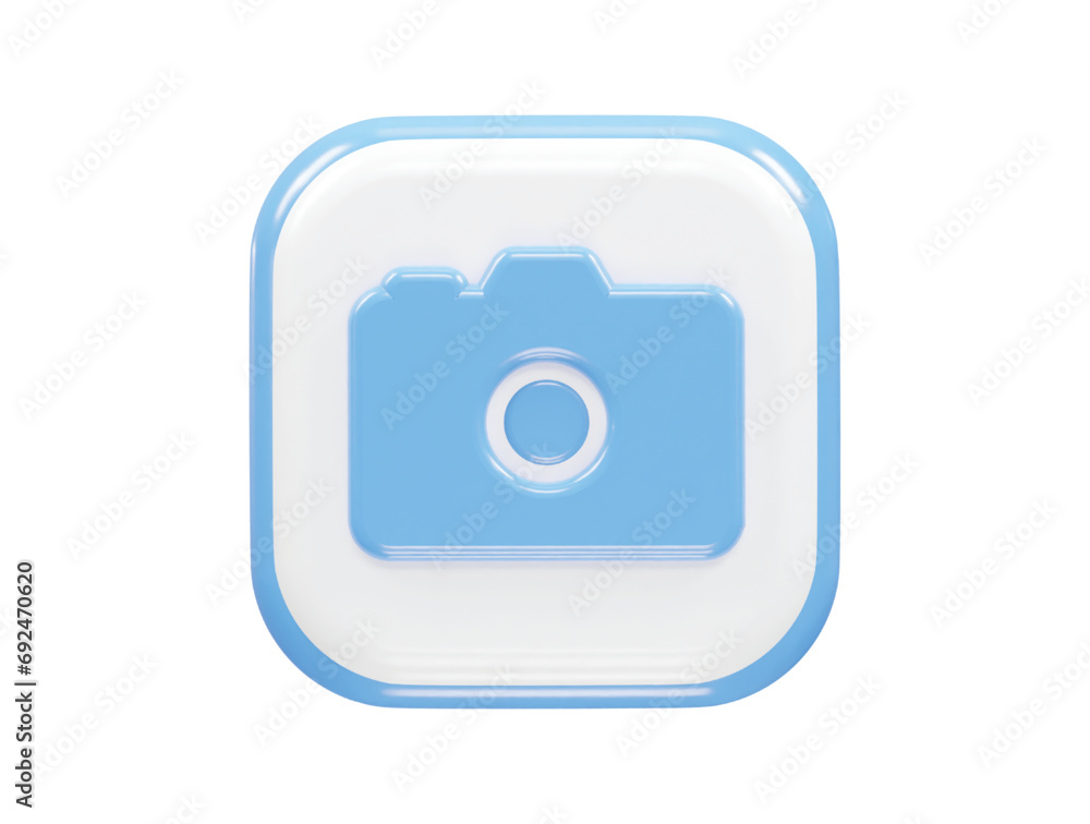Camera icon illustration 3d render element Camera icon illustration 3d render element